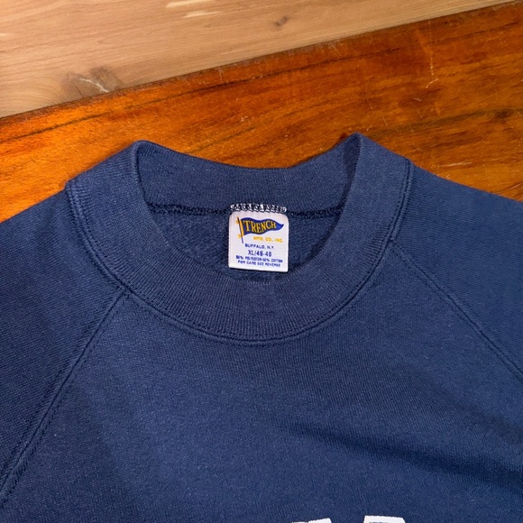 VTG 80’s/90’s Chicago Bears NFL Football Navy Sweatshirt Women’s XL / L/M Men’s - Picture 3 of 6